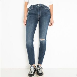 Mother Denim High Waisted Looker Ankle Fray